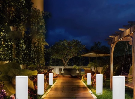 Светильник Цилиндр 30х115 питание от 220, RGB